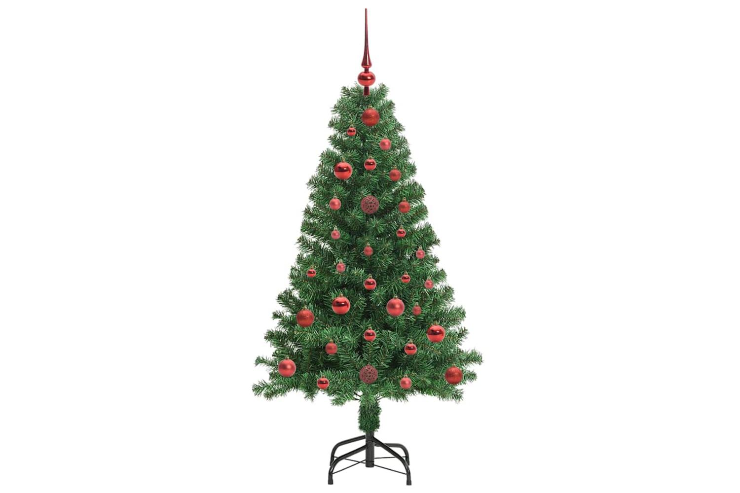 Vidaxl Artificial Christmas Tree With 150 Leds With Stand Green 120 Cm-4