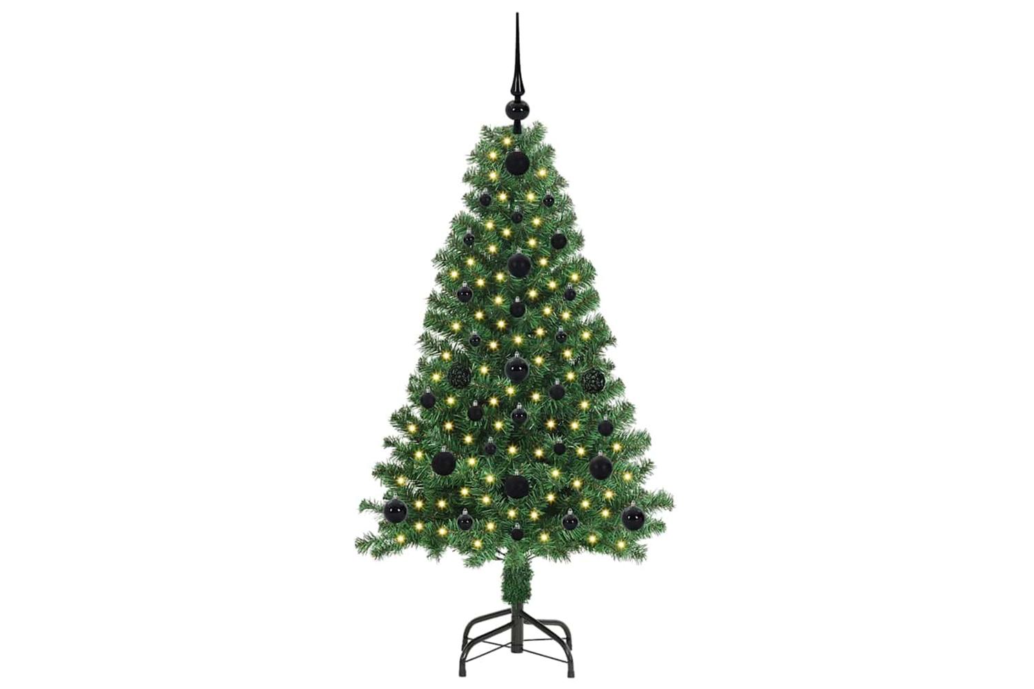 Vidaxl Artificial Christmas Tree With 150 Leds With Stand Green 120 Cm-3