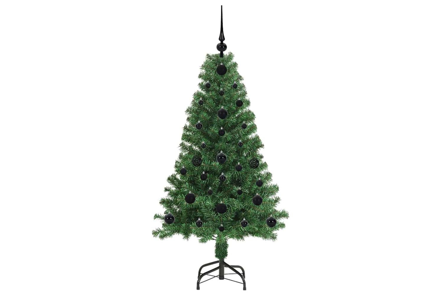 Vidaxl Artificial Christmas Tree With 150 Leds With Stand Green 120 Cm-4
