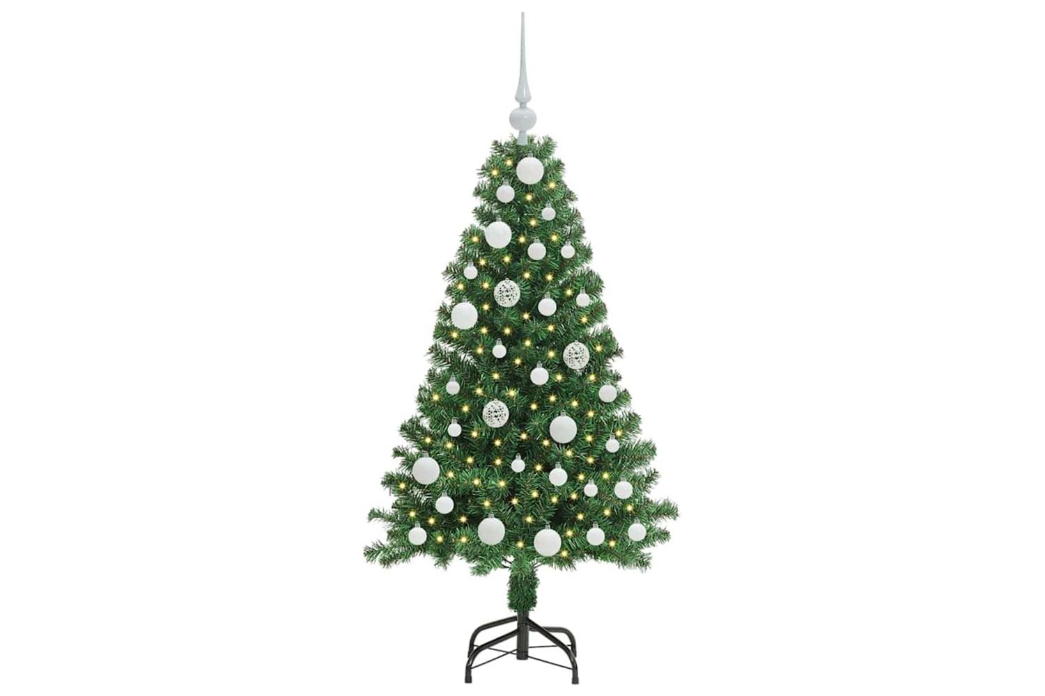 Vidaxl Artificial Christmas Tree With 150 Leds With Stand Green 120 Cm-3