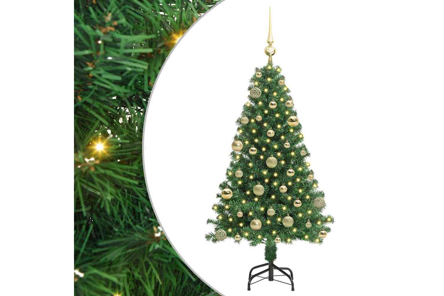 Vidaxl Artificial Christmas Tree With 150 Leds With Stand Green 120 Cm