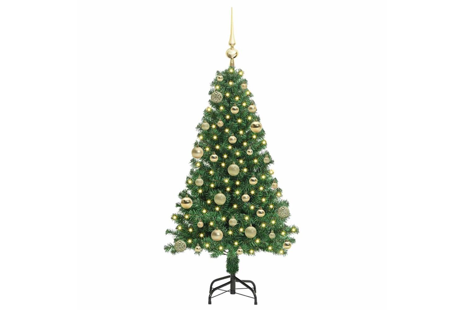 Vidaxl Artificial Christmas Tree With 150 Leds With Stand Green 120 Cm-3