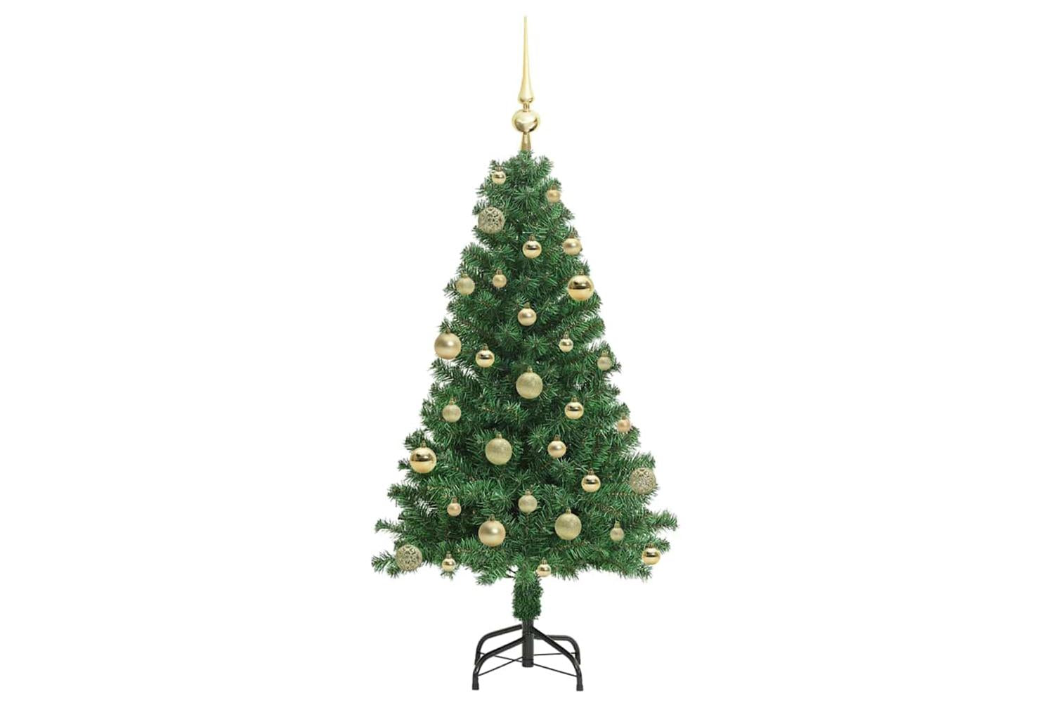 Vidaxl Artificial Christmas Tree With 150 Leds With Stand Green 120 Cm-4