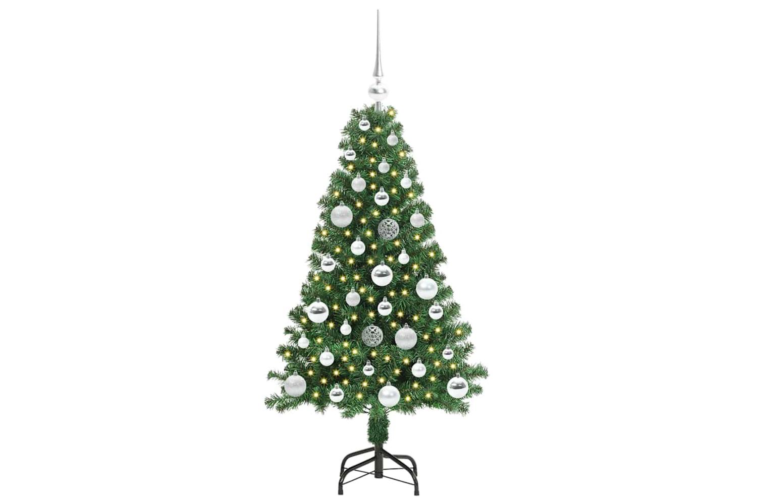 Vidaxl Artificial Christmas Tree With 150 Leds With Stand Green 120 Cm-3