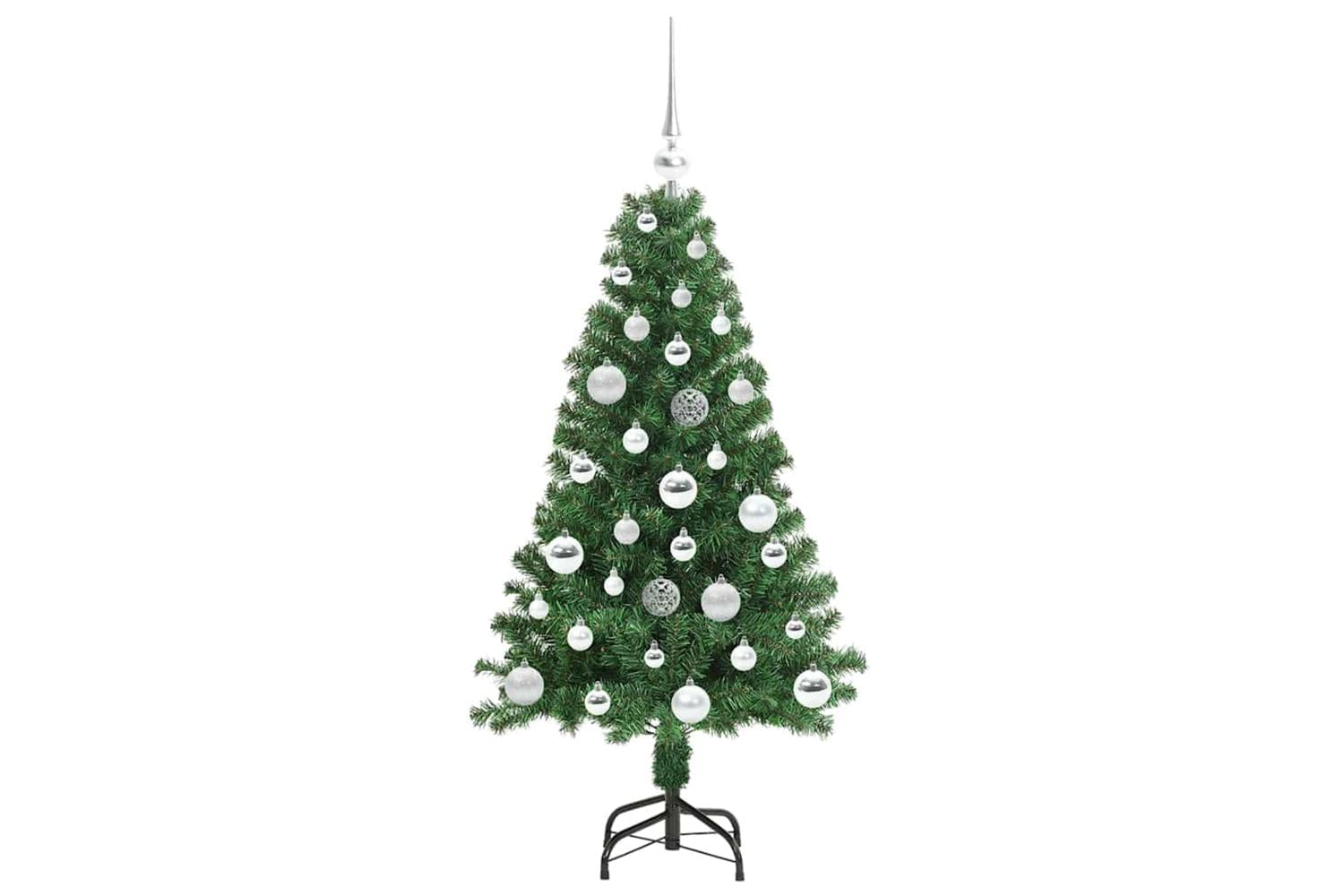 Vidaxl Artificial Christmas Tree With 150 Leds With Stand Green 120 Cm-4
