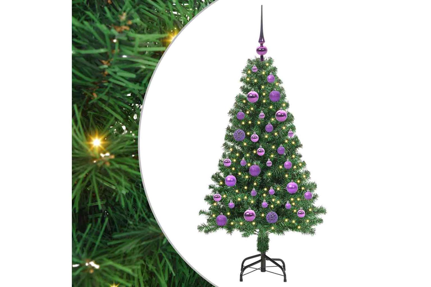 Vidaxl Artificial Christmas Tree With 150 Leds With Stand Green 120 Cm