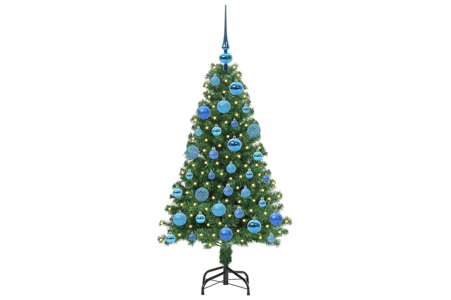 Vidaxl Artificial Christmas Tree With 150 Leds With Stand Green 120 Cm-3