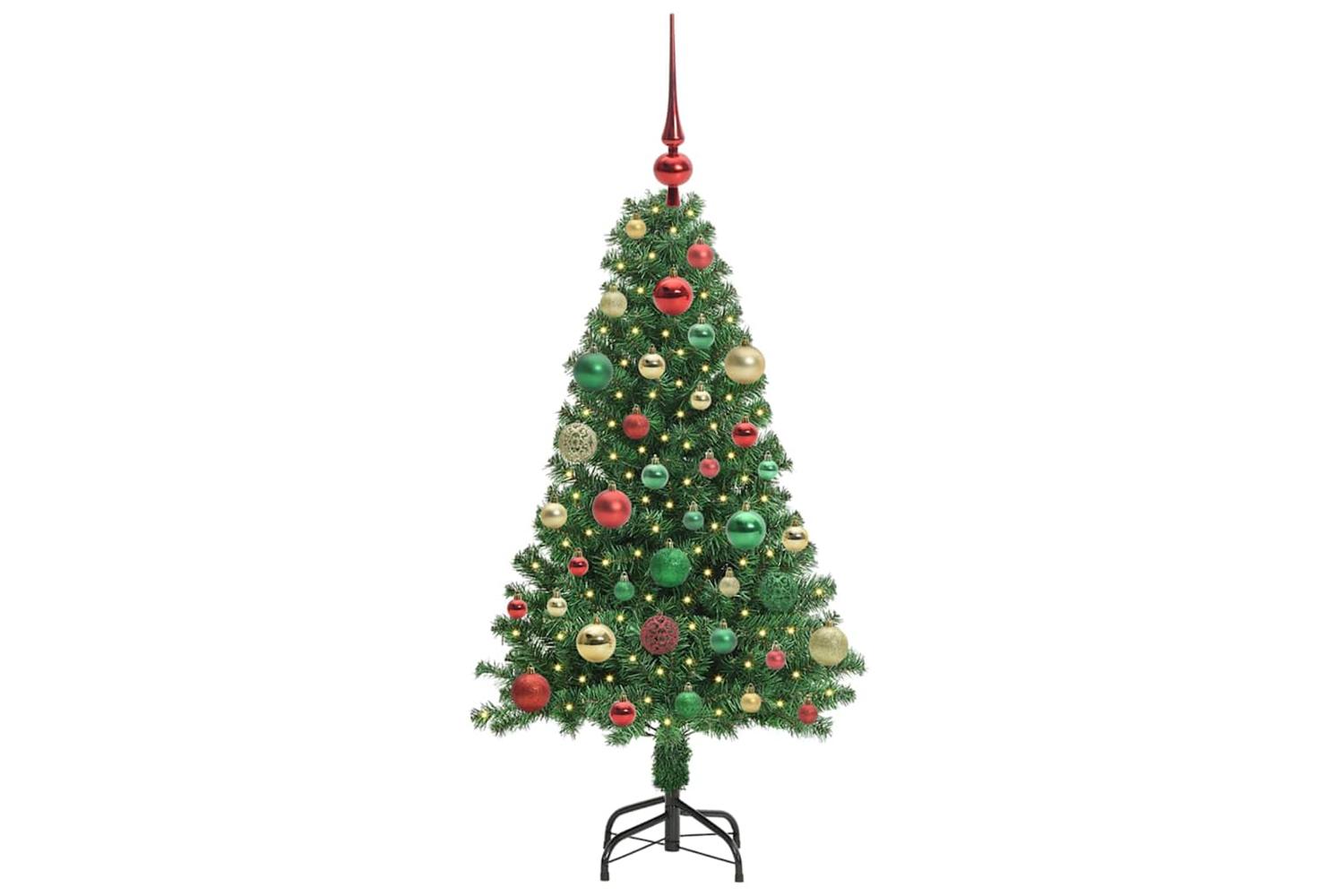 Vidaxl Artificial Christmas Tree With 150 Leds With Stand Green 120 Cm-3
