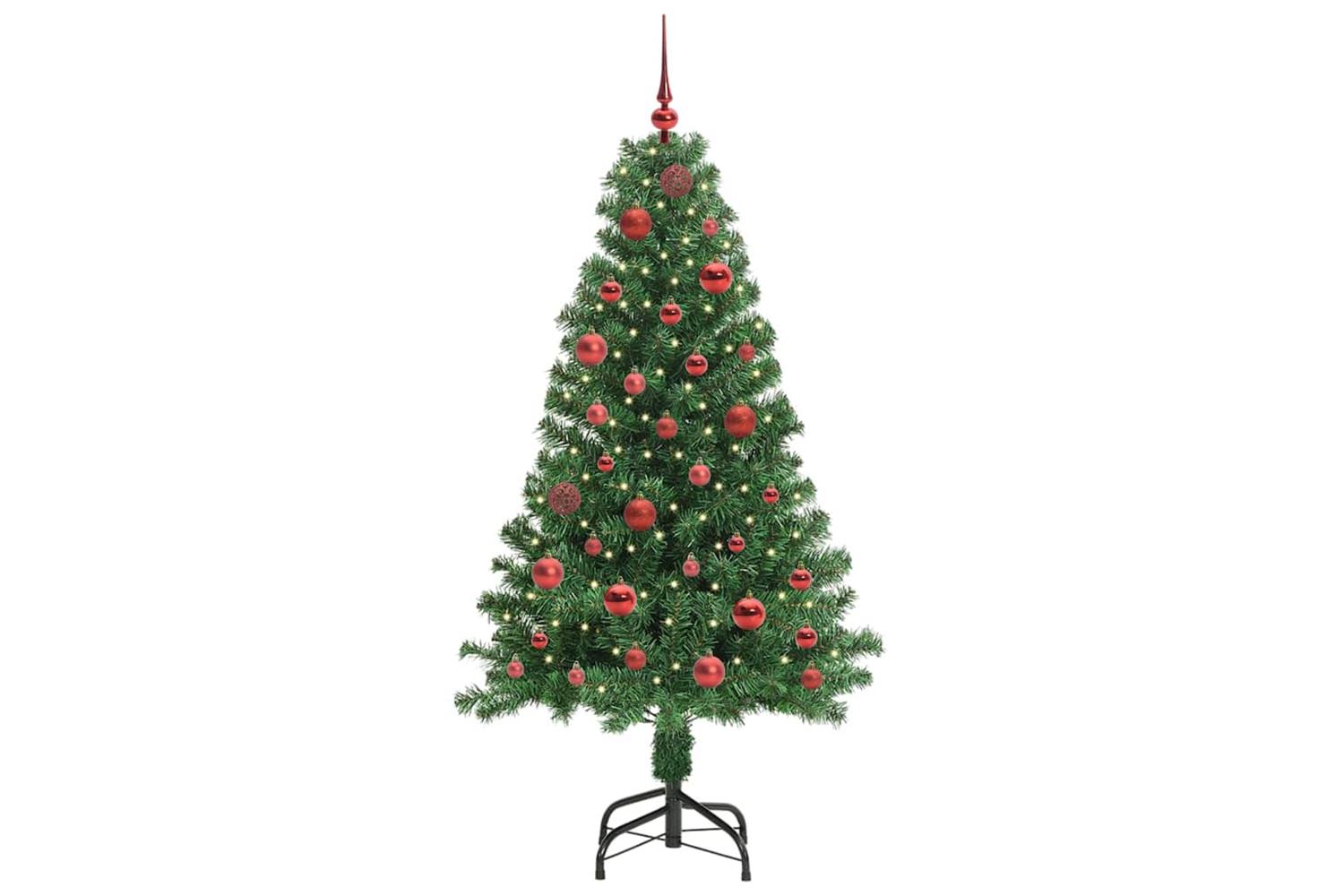 Vidaxl Artificial Christmas Tree With 150 Leds With Stand Green 150 Cm-3