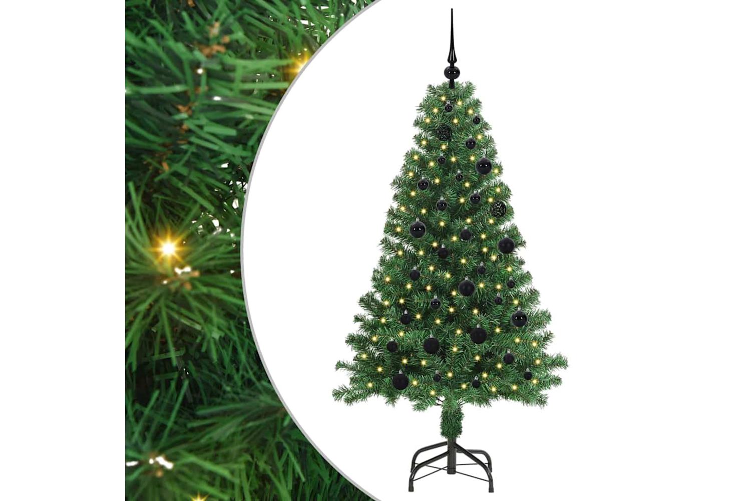 Vidaxl Artificial Christmas Tree With 150 Leds With Stand Green 150 Cm-2