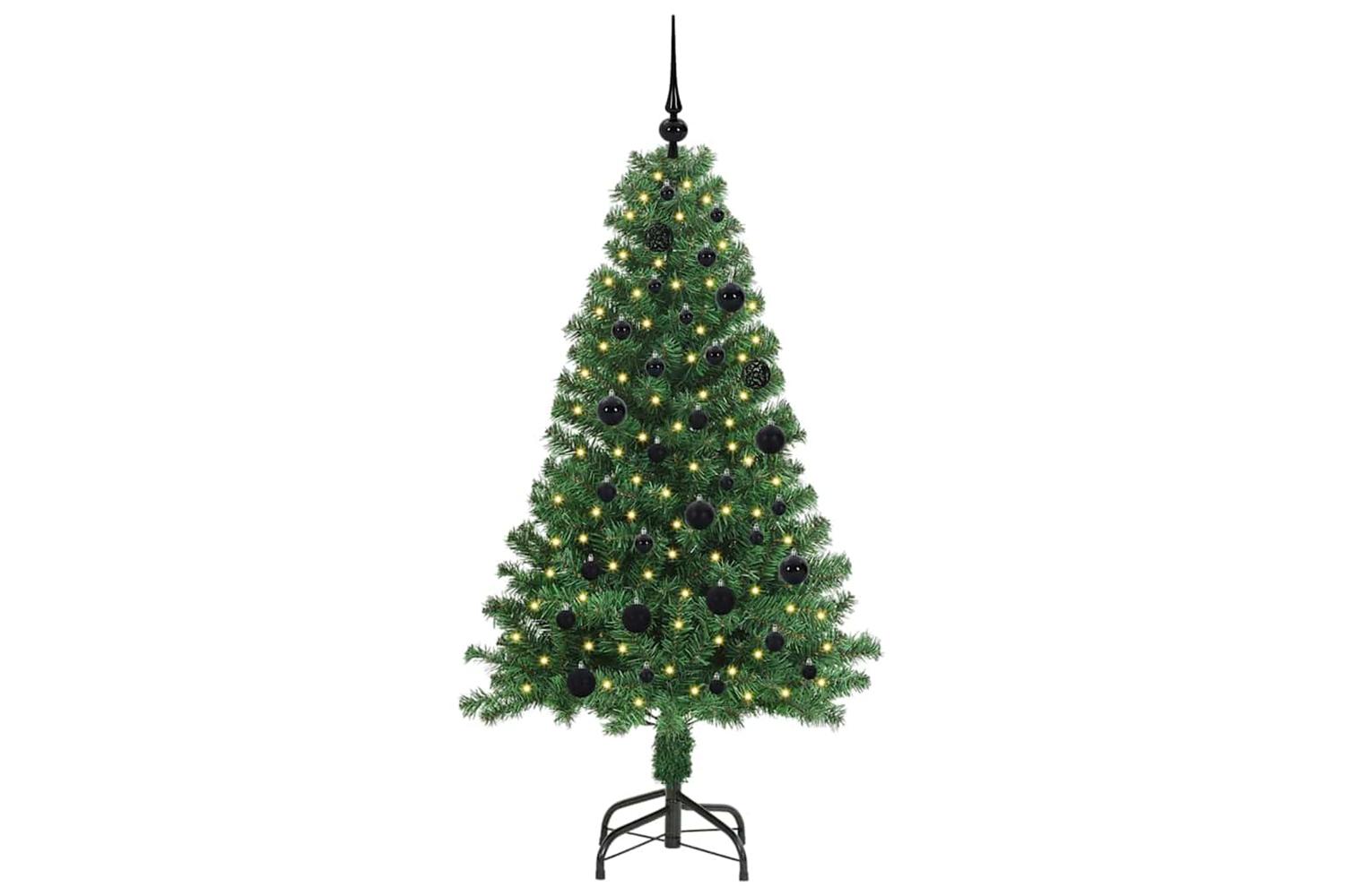 Vidaxl Artificial Christmas Tree With 150 Leds With Stand Green 150 Cm-3