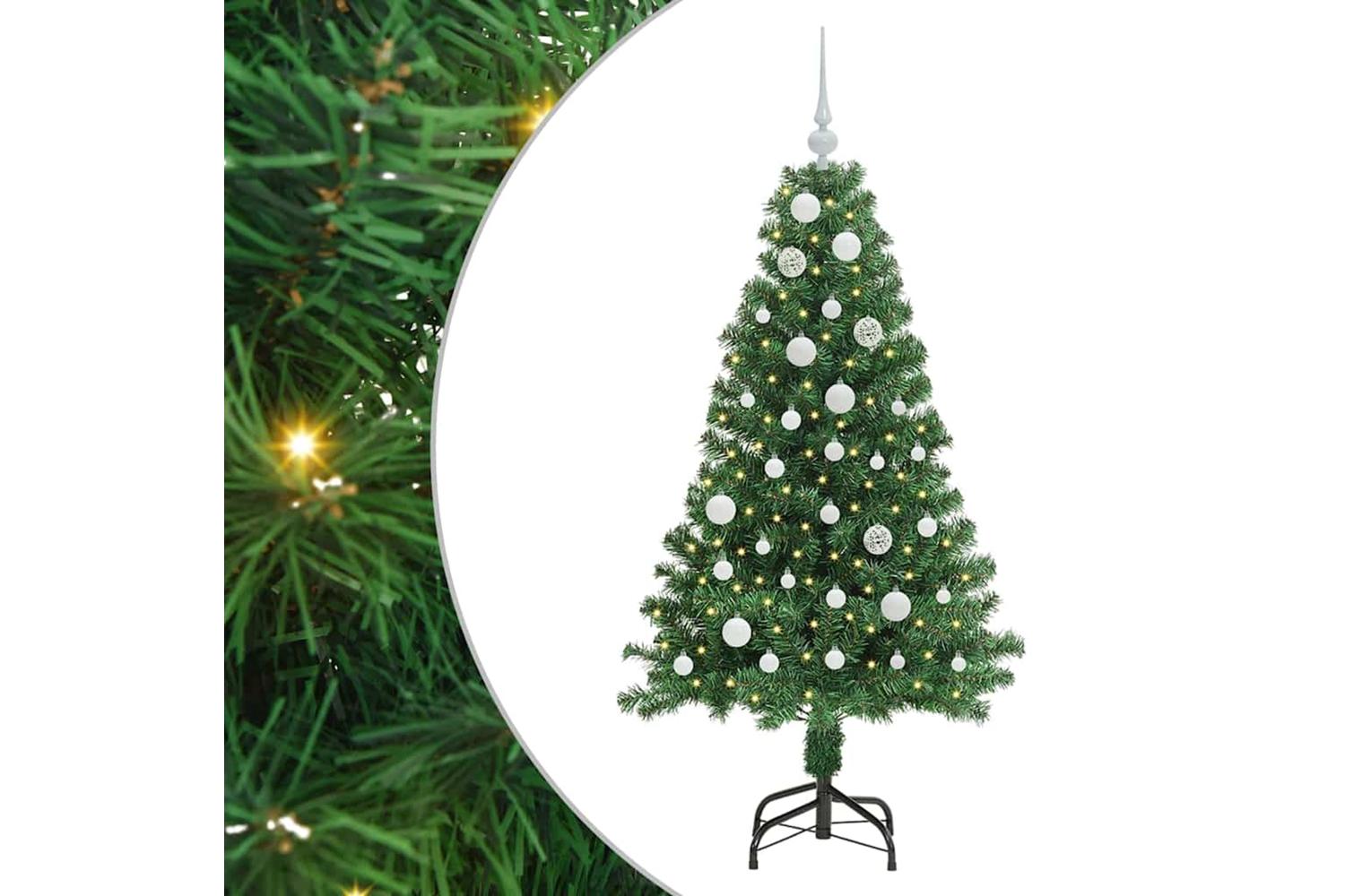 Vidaxl Artificial Christmas Tree With 150 Leds With Stand Green 150 Cm