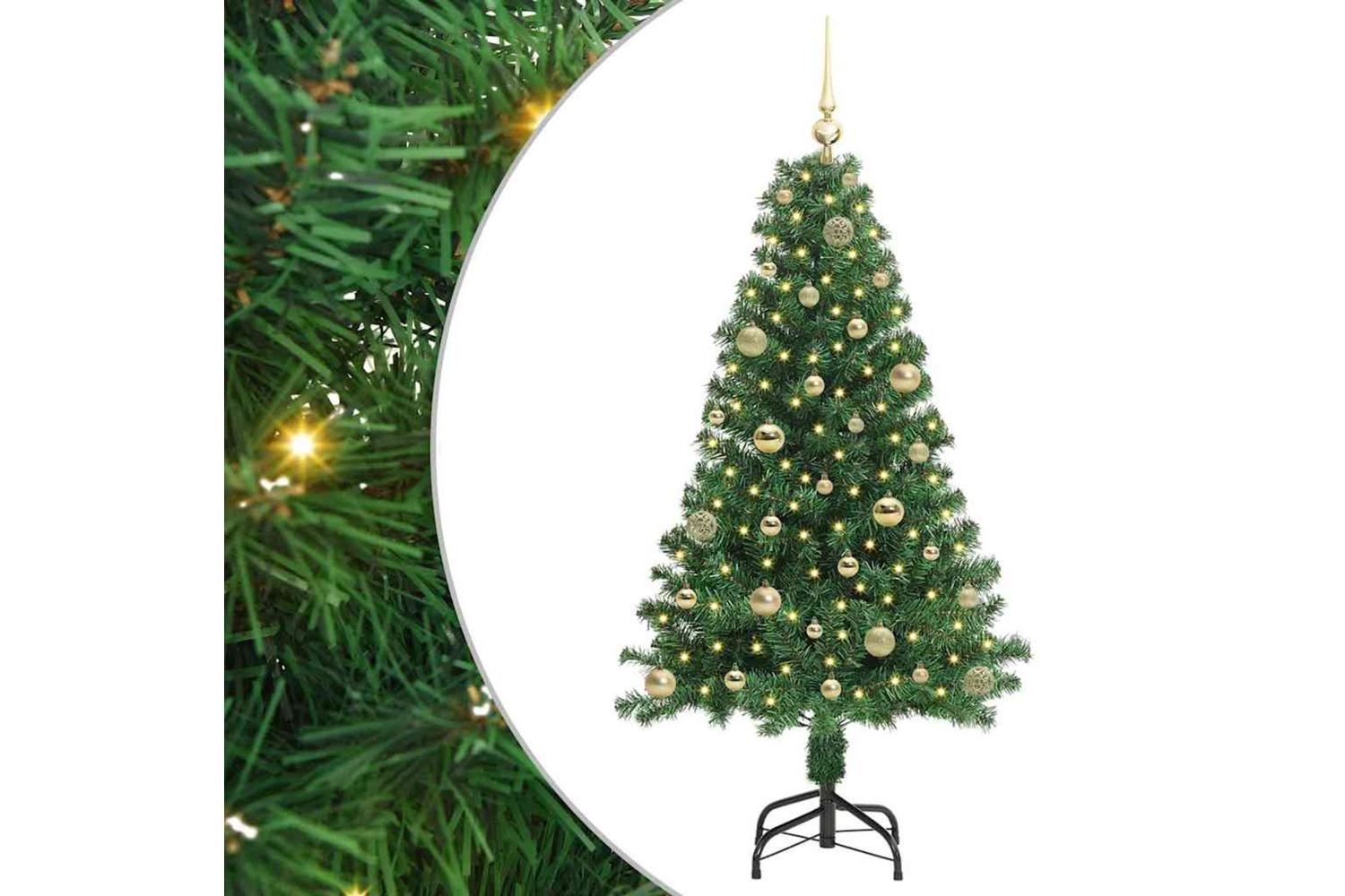 Vidaxl Artificial Christmas Tree With 150 Leds With Stand Green 150 Cm-2