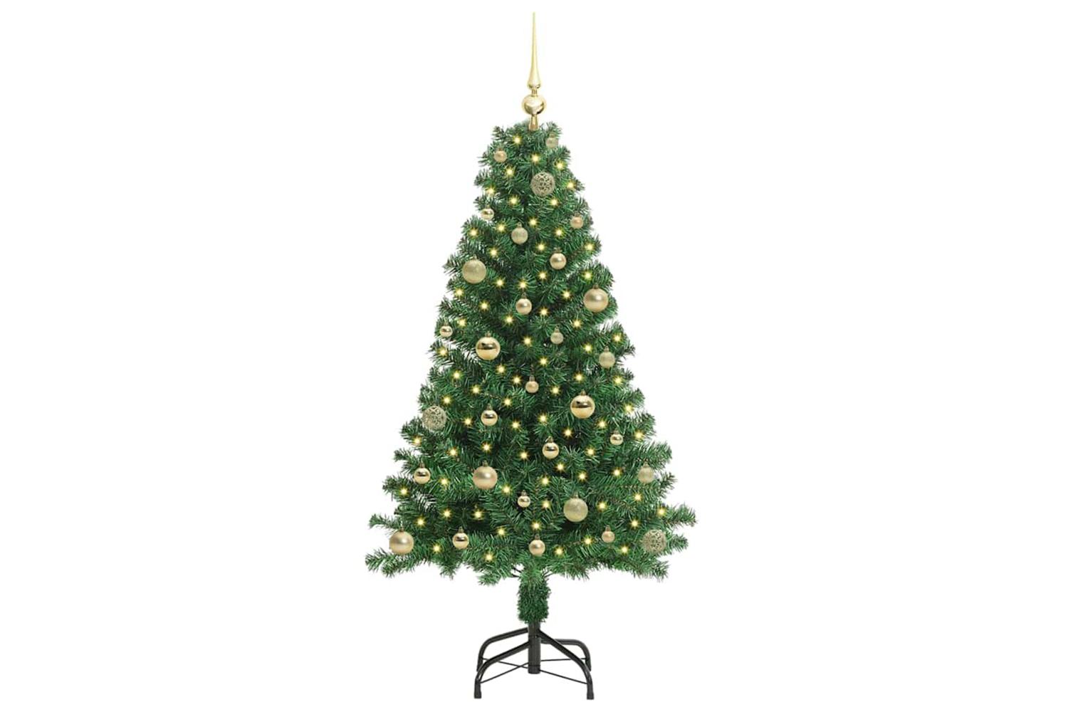 Vidaxl Artificial Christmas Tree With 150 Leds With Stand Green 150 Cm-3