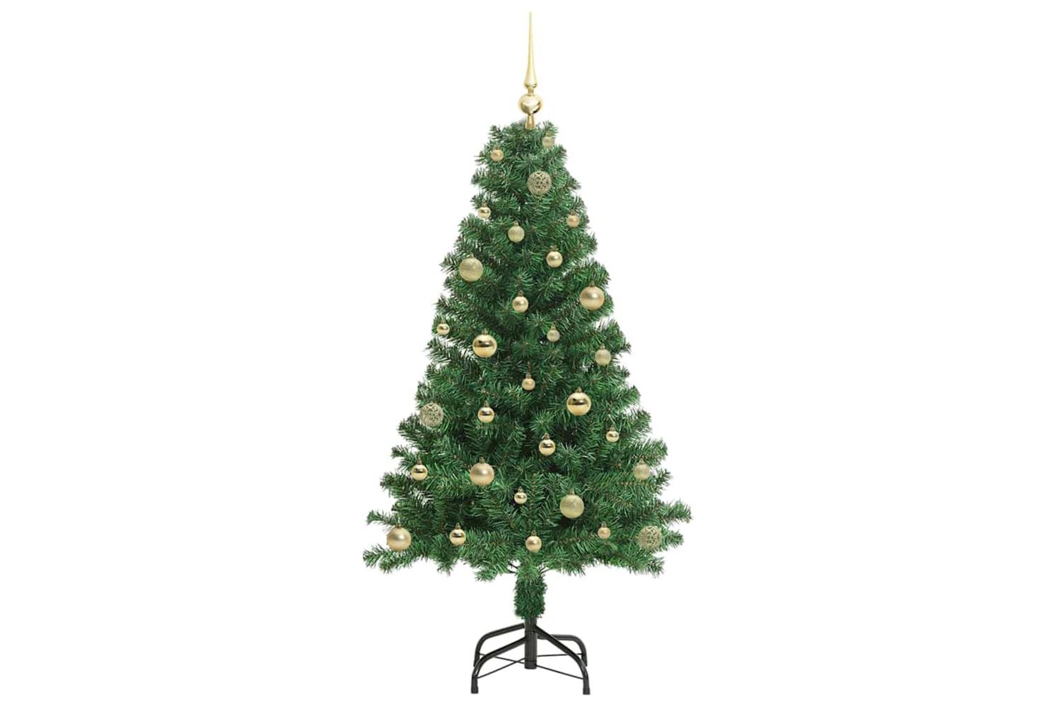 Vidaxl Artificial Christmas Tree With 150 Leds With Stand Green 150 Cm-4