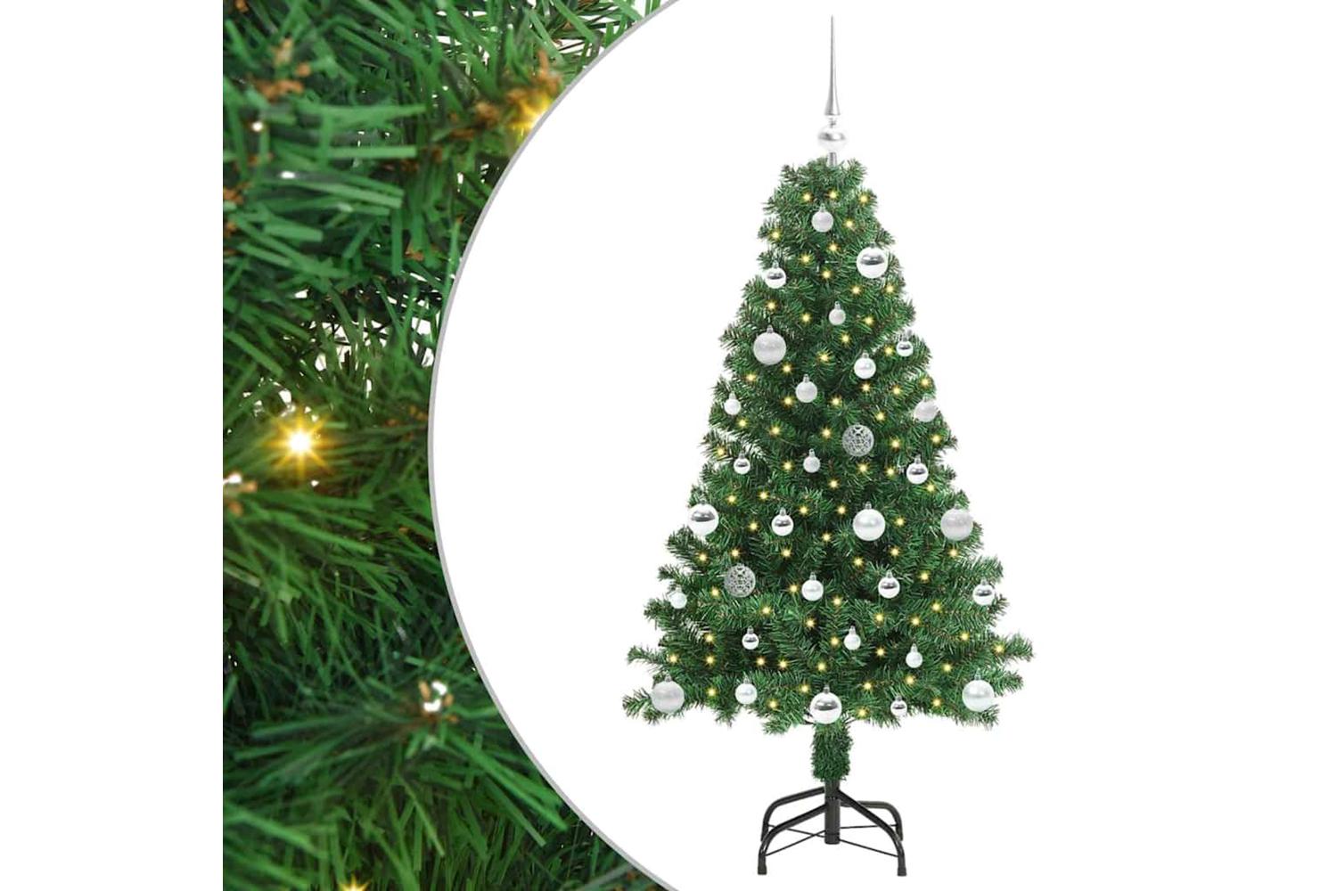 Vidaxl Artificial Christmas Tree With 150 Leds With Stand Green 150 Cm-2