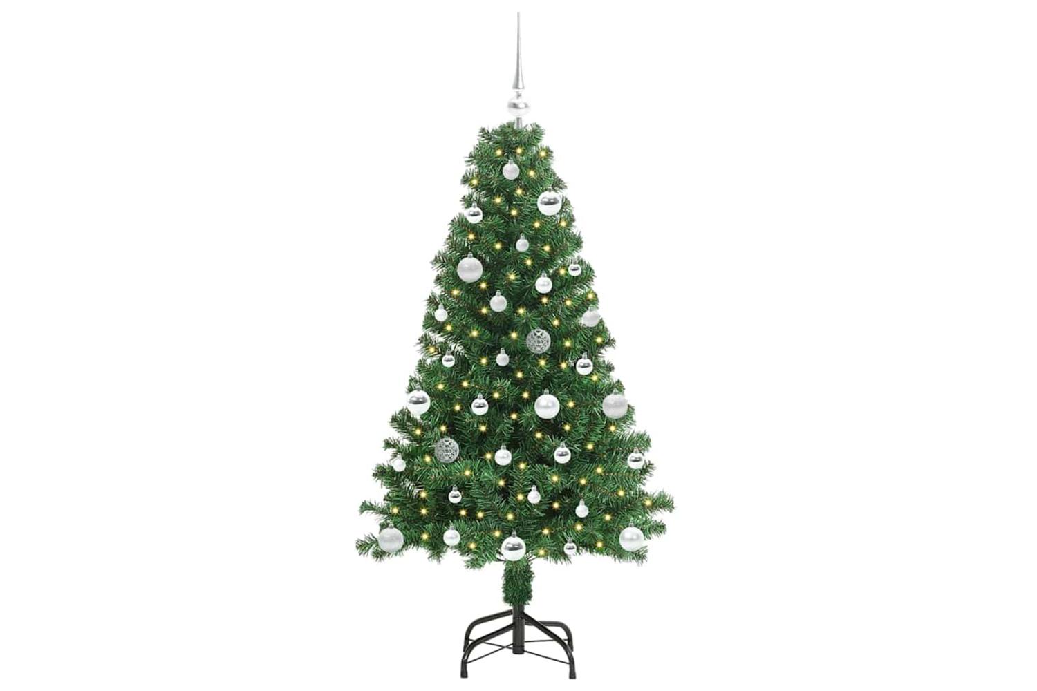 Vidaxl Artificial Christmas Tree With 150 Leds With Stand Green 150 Cm-3