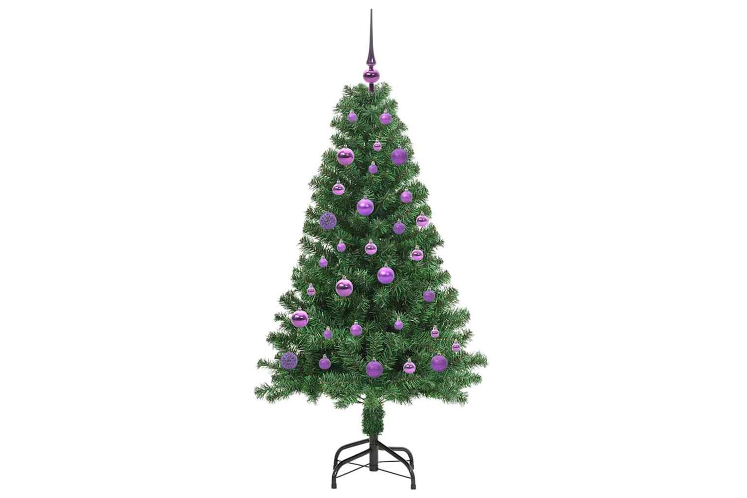 Vidaxl Artificial Christmas Tree With 150 Leds With Stand Green 150 Cm-4