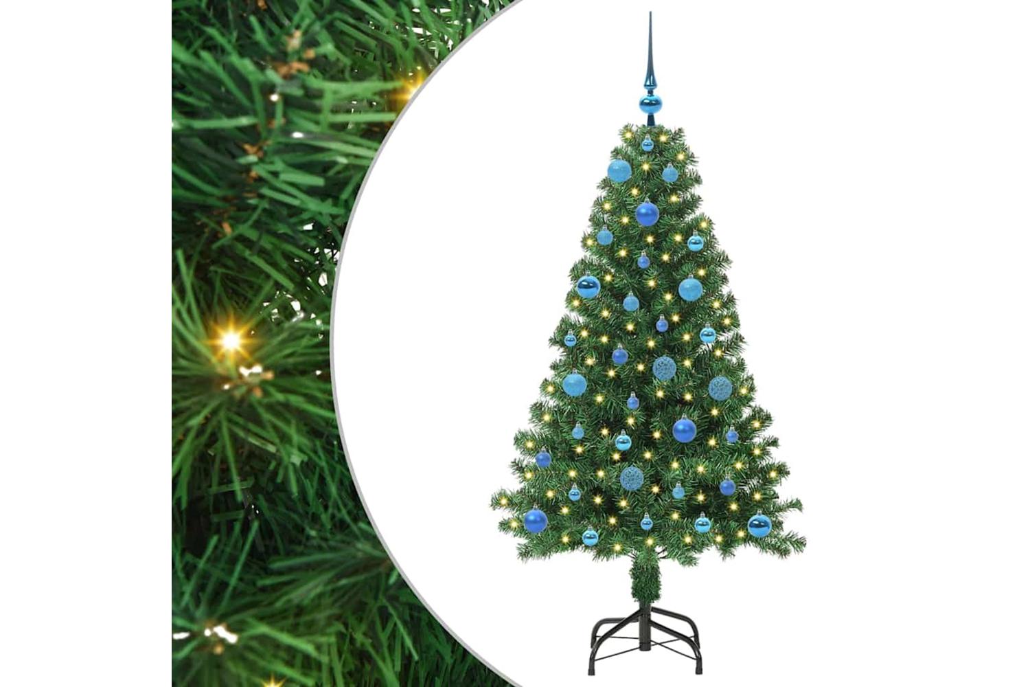Vidaxl Artificial Christmas Tree With 150 Leds With Stand Green 150 Cm-2