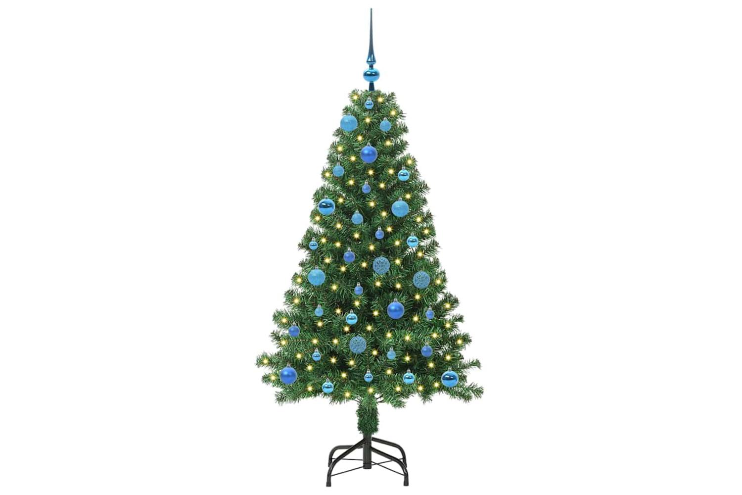 Vidaxl Artificial Christmas Tree With 150 Leds With Stand Green 150 Cm-3
