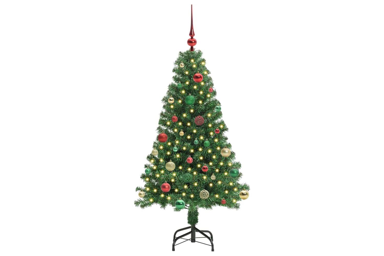 Vidaxl Artificial Christmas Tree With 150 Leds With Stand Green 150 Cm-3