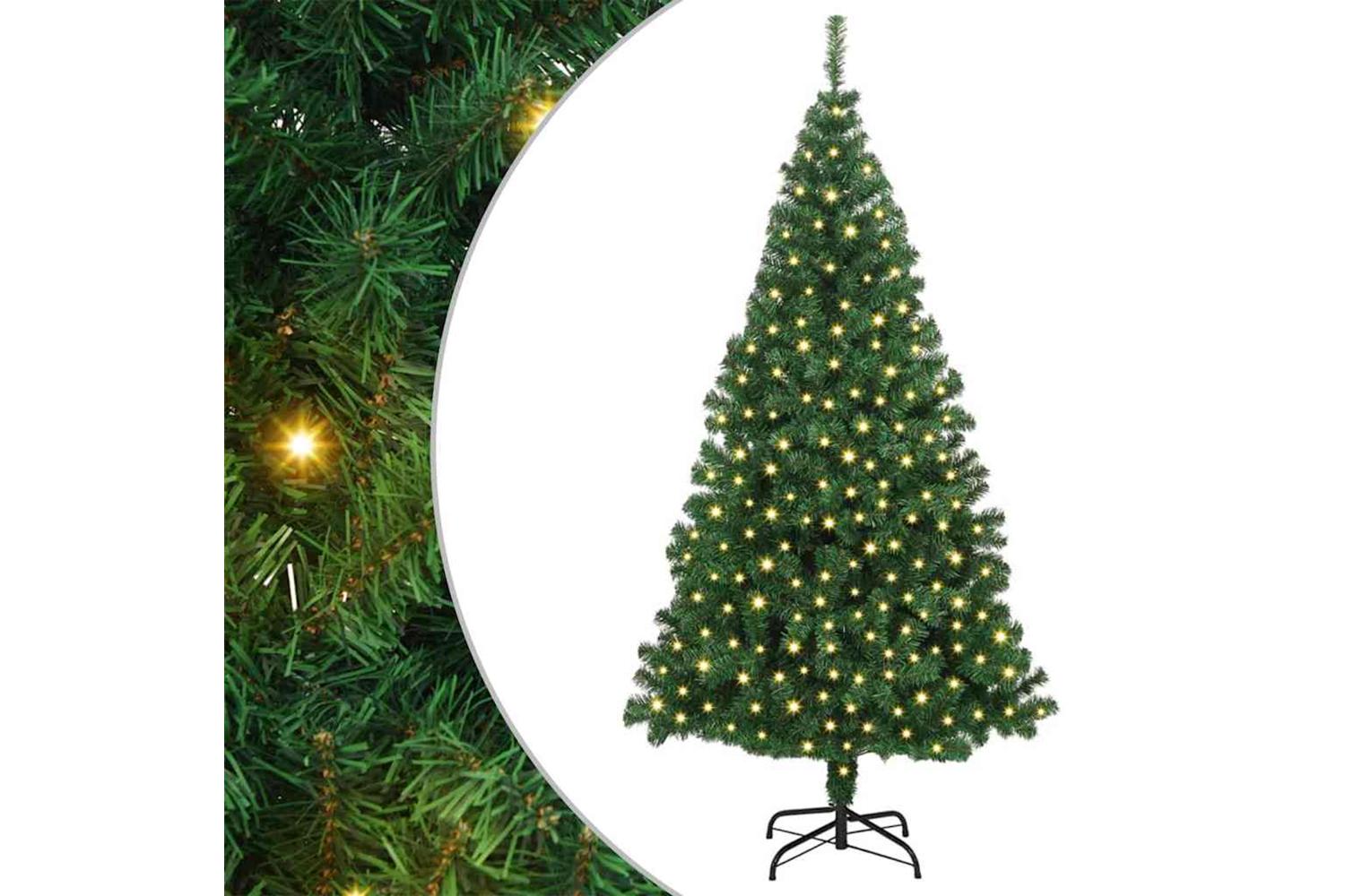 Vidaxl Artificial Christmas Tree With 300 Leds With Stand Green 180 Cm-2