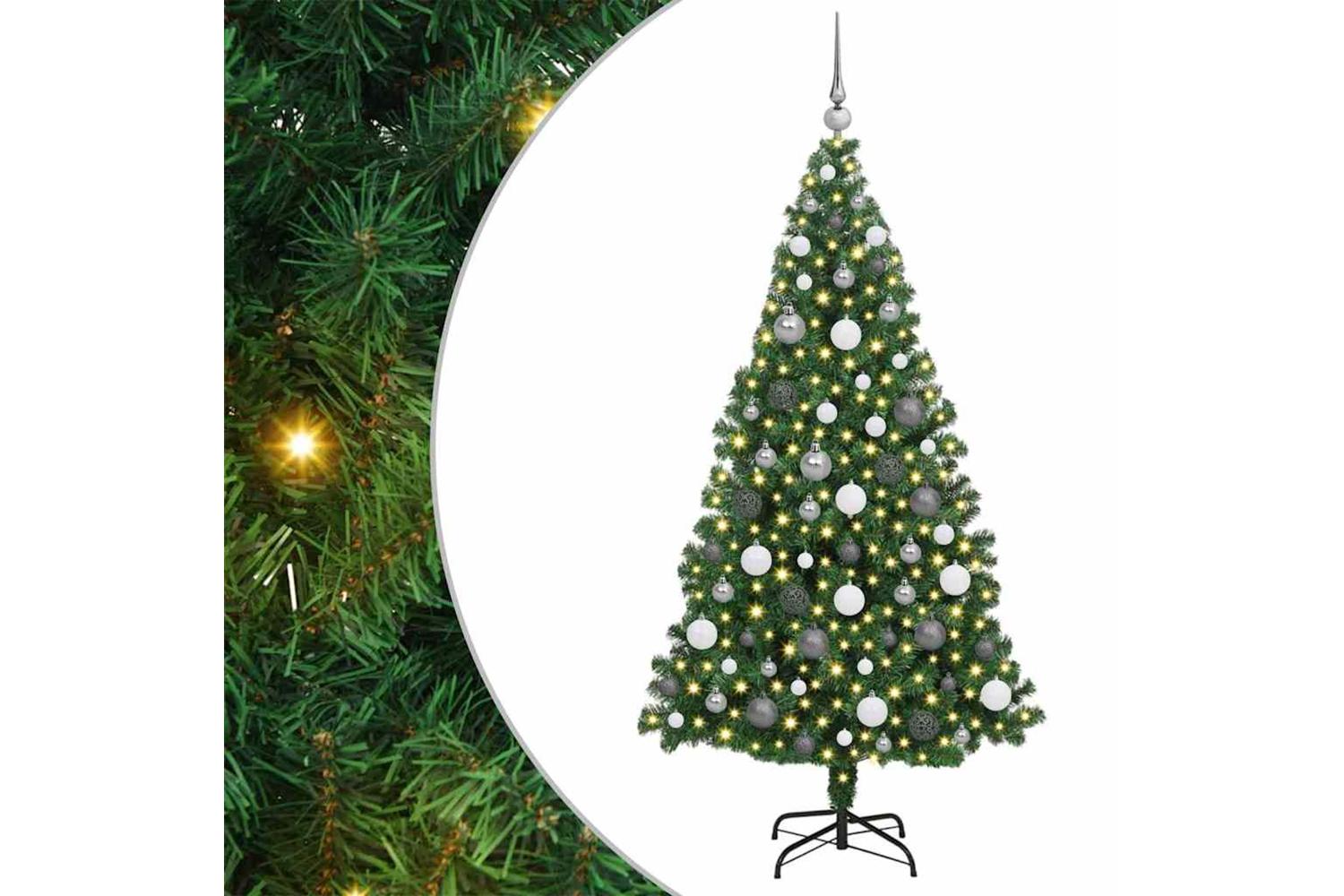 Vidaxl Artificial Christmas Tree With 300 Leds With Stand Green 180 Cm-2