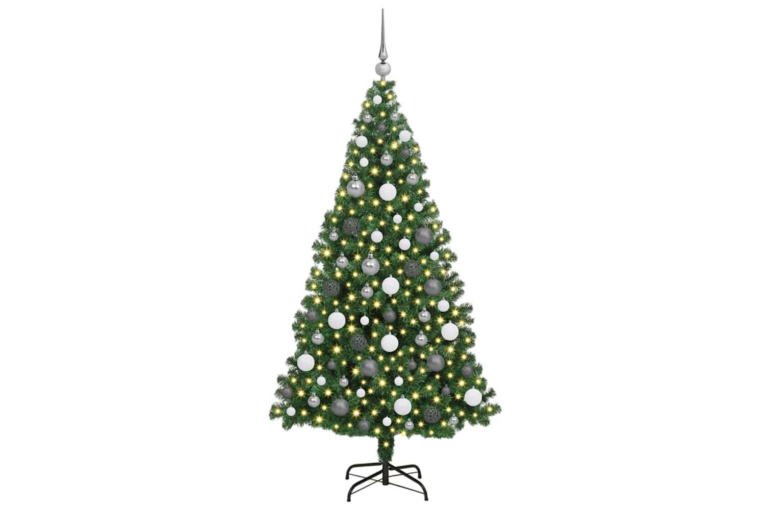 Vidaxl Artificial Christmas Tree With 300 Leds With Stand Green 180 Cm-3