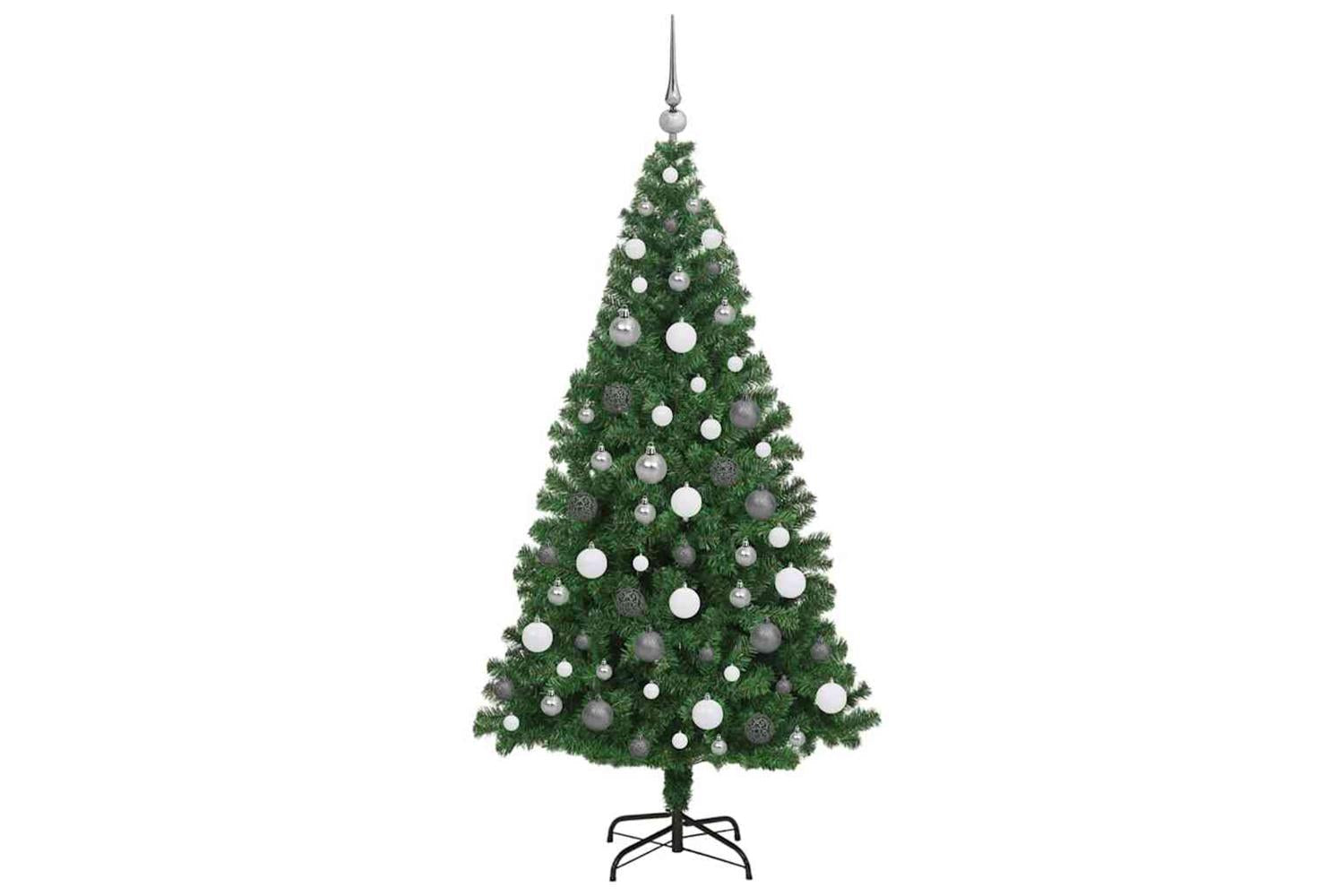 Vidaxl Artificial Christmas Tree With 300 Leds With Stand Green 180 Cm-5