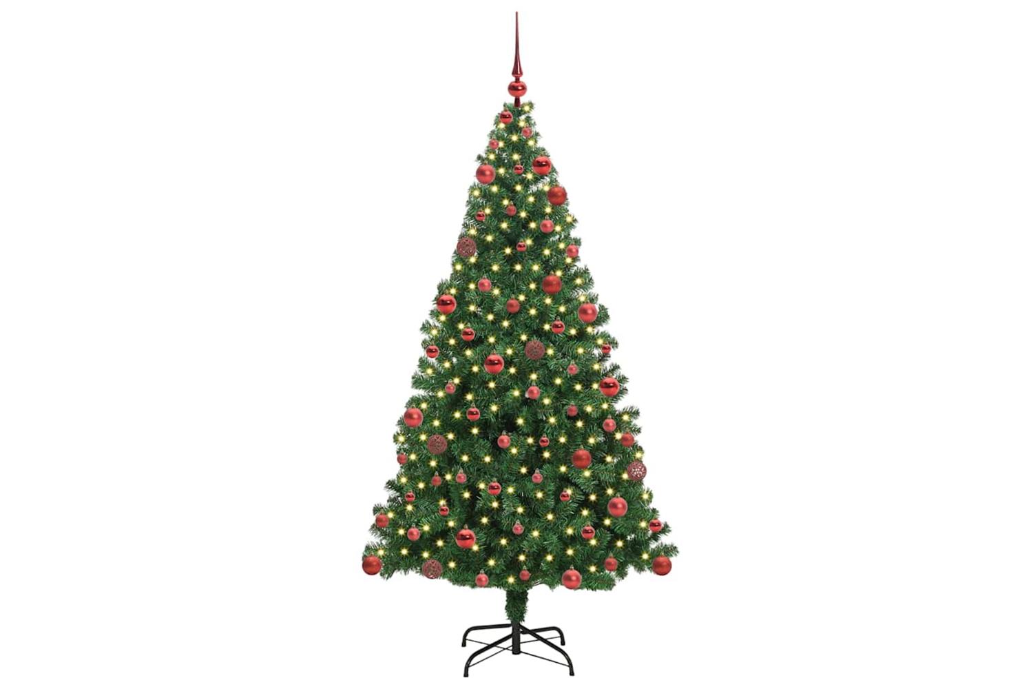 Vidaxl Artificial Christmas Tree With 300 Leds With Stand Green 180 Cm-3