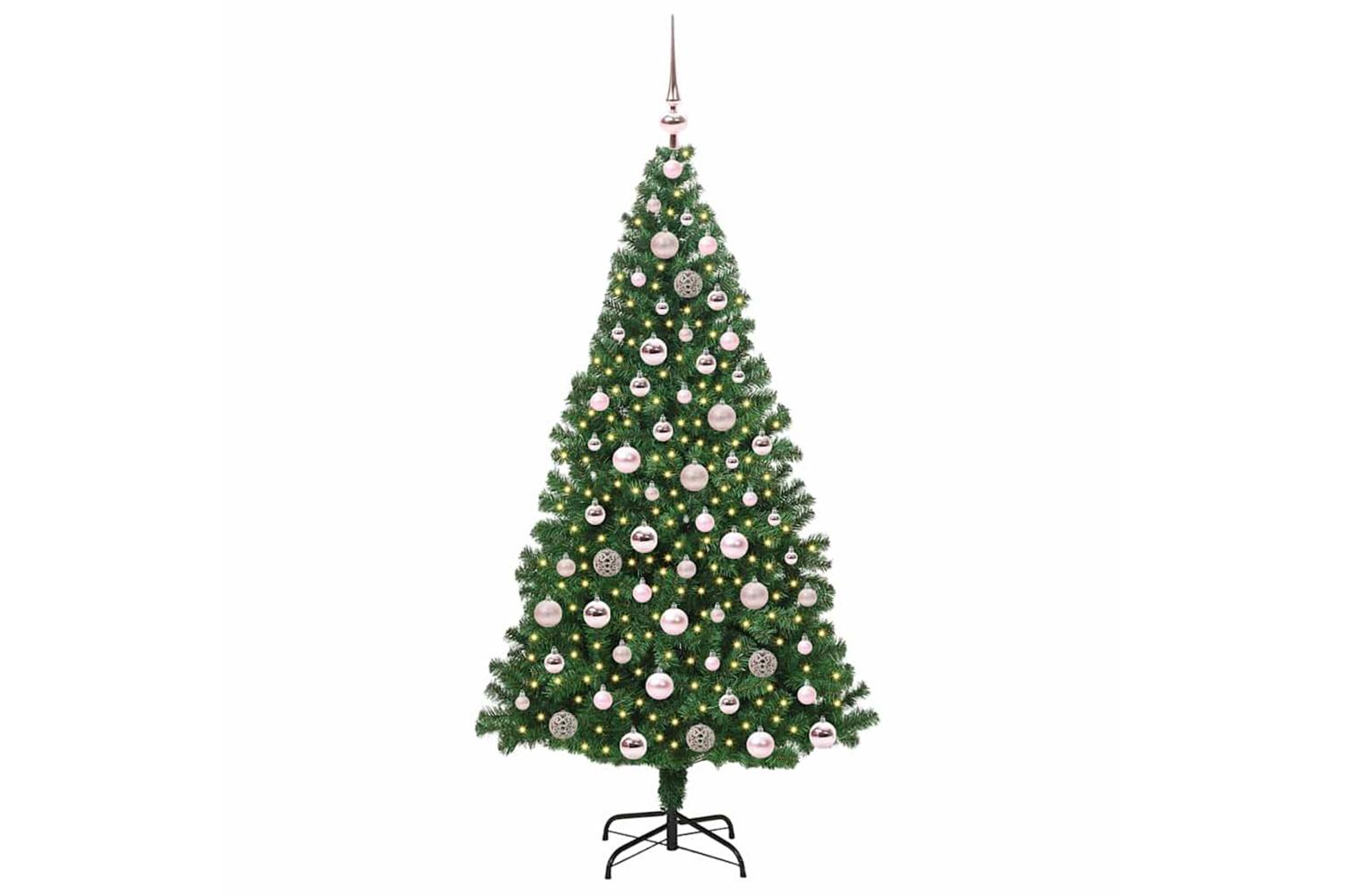 Vidaxl Artificial Christmas Tree With 300 Leds With Stand Green 180 Cm-3