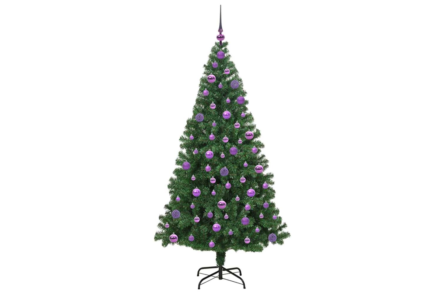 Vidaxl Artificial Christmas Tree With 300 Leds With Stand Green 180 Cm-4