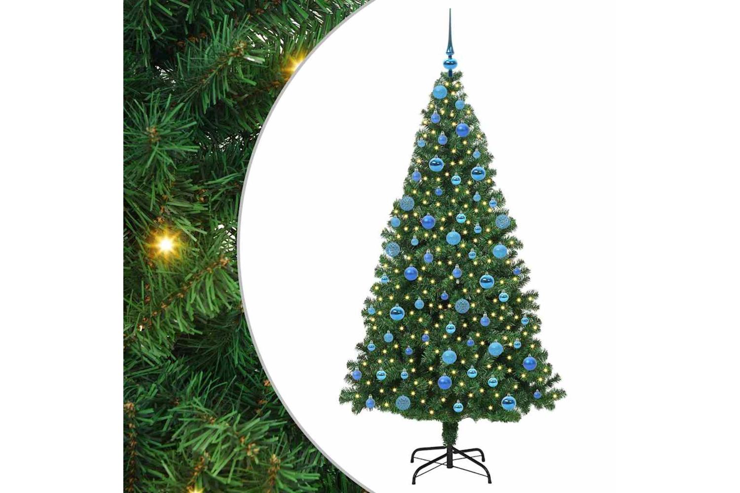 Vidaxl Artificial Christmas Tree With 300 Leds With Stand Green 180 Cm-2