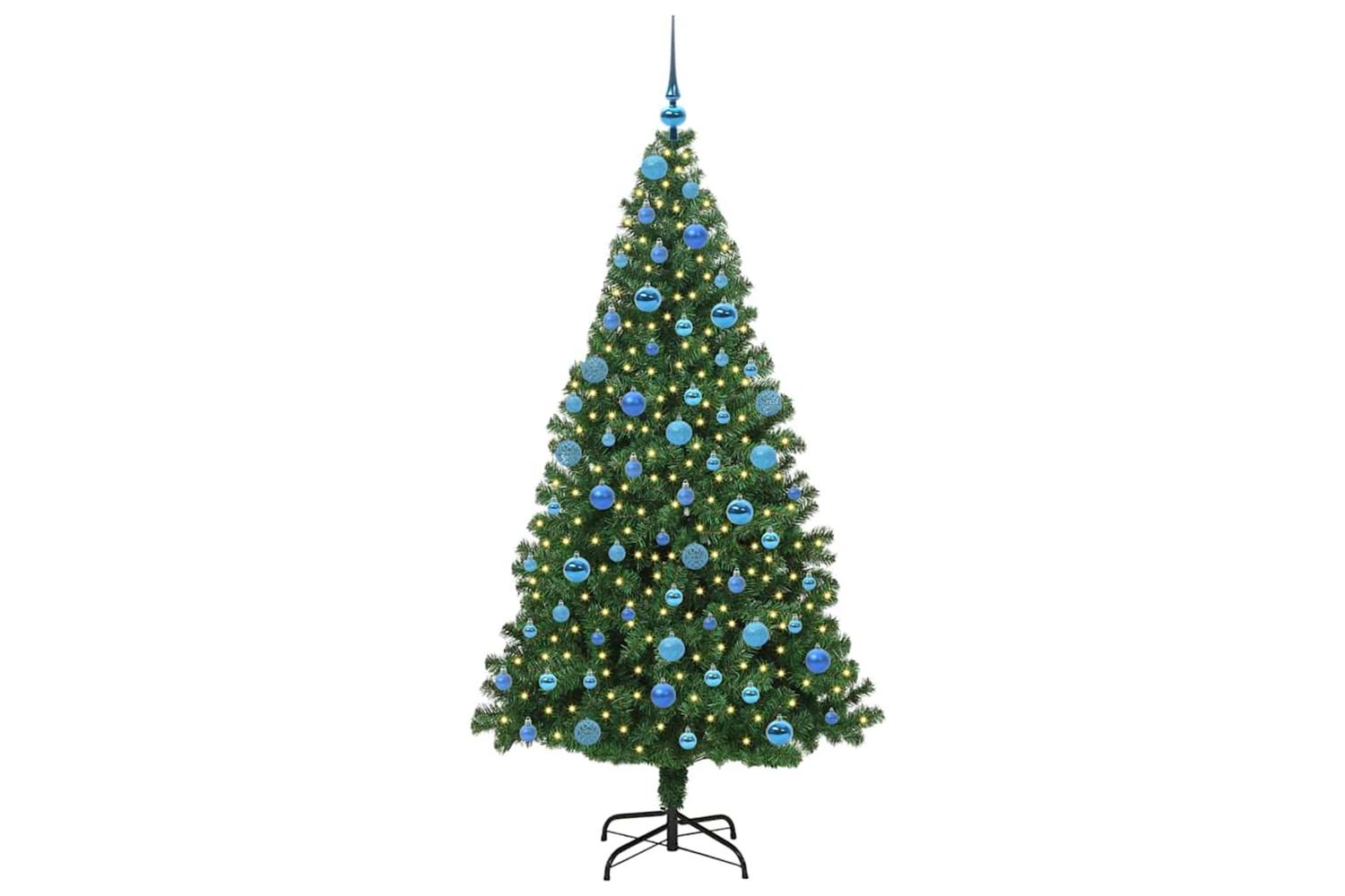 Vidaxl Artificial Christmas Tree With 300 Leds With Stand Green 180 Cm-3