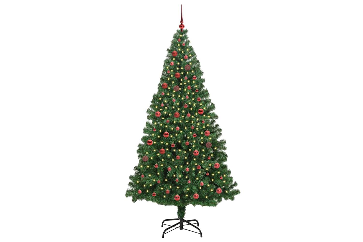 Vidaxl Artificial Christmas Tree With 300 Leds With Stand Green 210 Cm-3