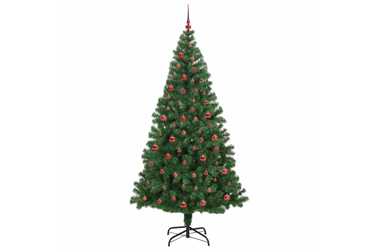 Vidaxl Artificial Christmas Tree With 300 Leds With Stand Green 210 Cm-4