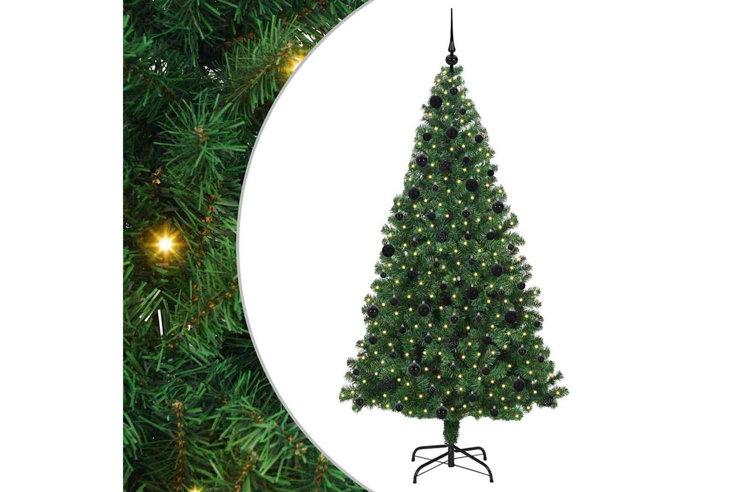 Vidaxl Artificial Christmas Tree With 300 Leds With Stand Green 210 Cm