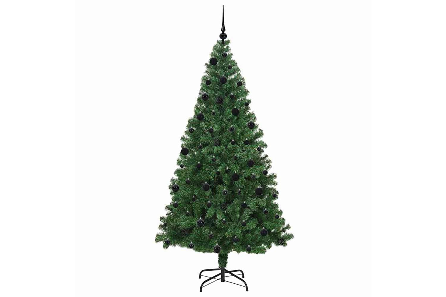 Vidaxl Artificial Christmas Tree With 300 Leds With Stand Green 210 Cm-4