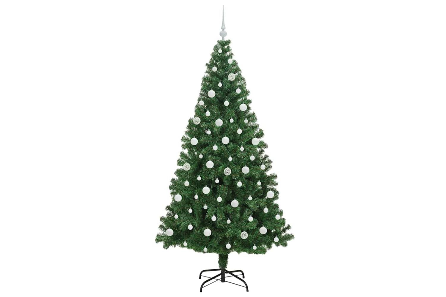 Vidaxl Artificial Christmas Tree With 300 Leds With Stand Green 210 Cm-4