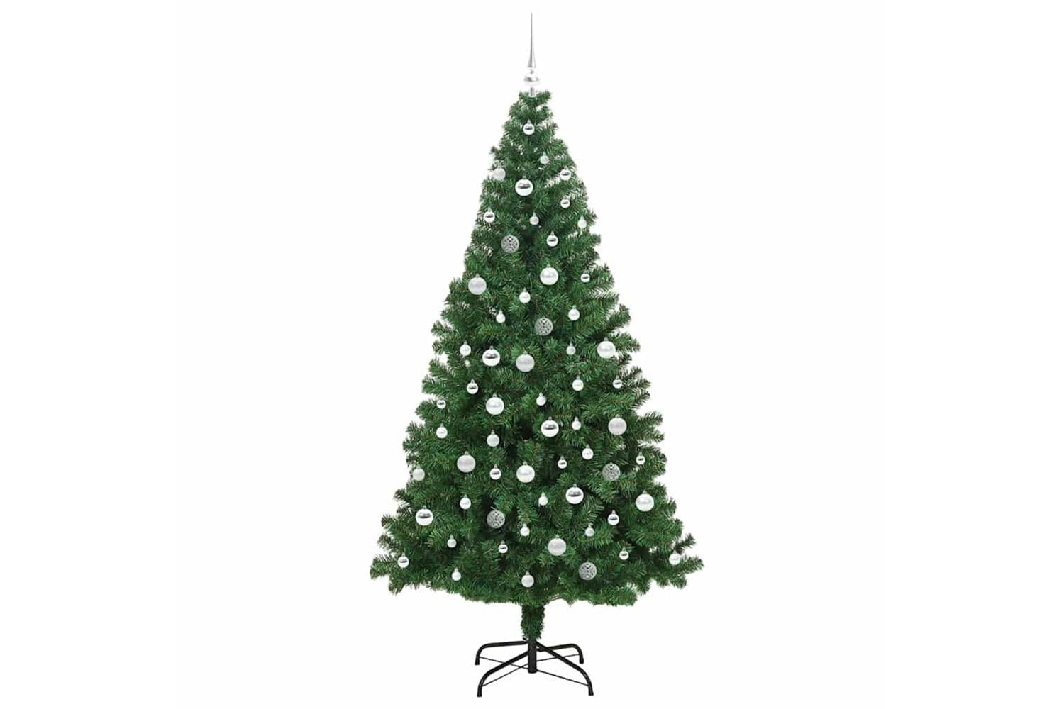Vidaxl Artificial Christmas Tree With 300 Leds With Stand Green 210 Cm-4