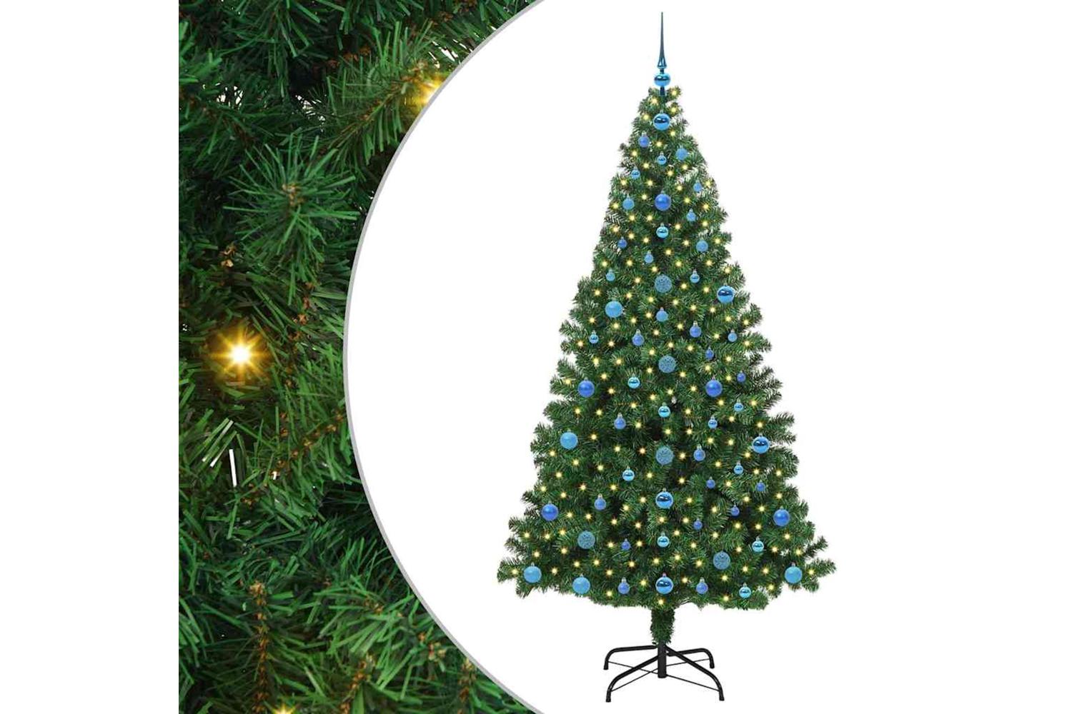 Vidaxl Artificial Christmas Tree With 300 Leds With Stand Green 210 Cm-2