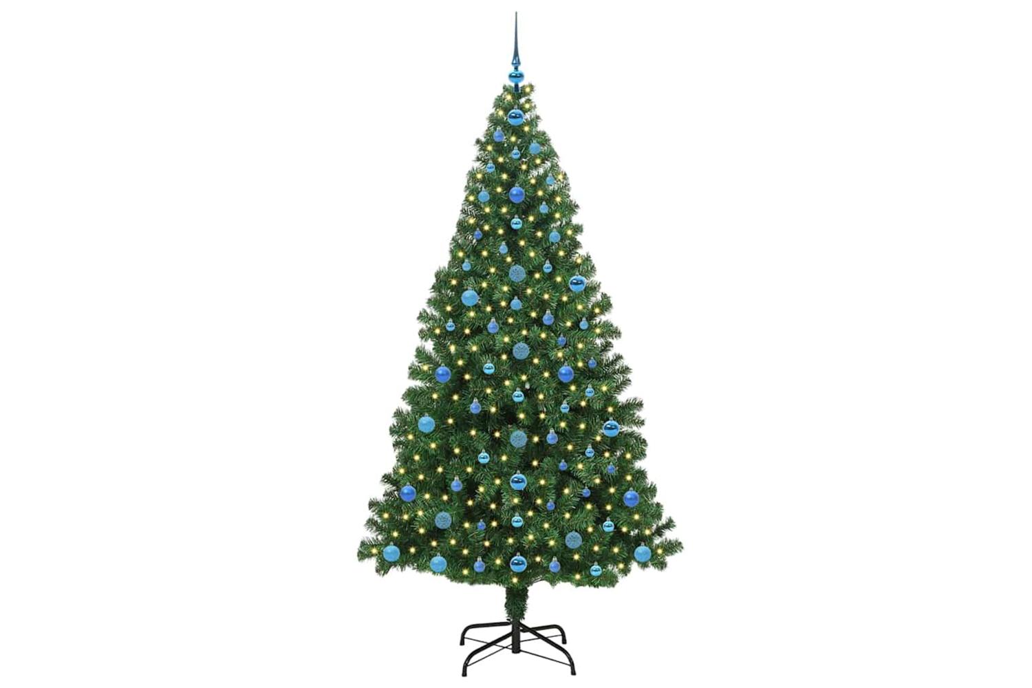 Vidaxl Artificial Christmas Tree With 300 Leds With Stand Green 210 Cm-3