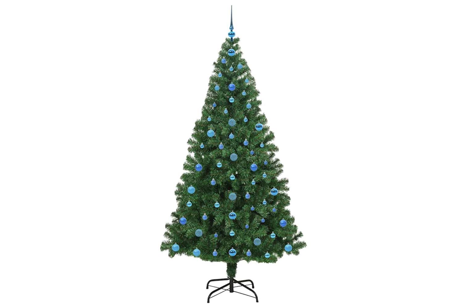Vidaxl Artificial Christmas Tree With 300 Leds With Stand Green 210 Cm-4