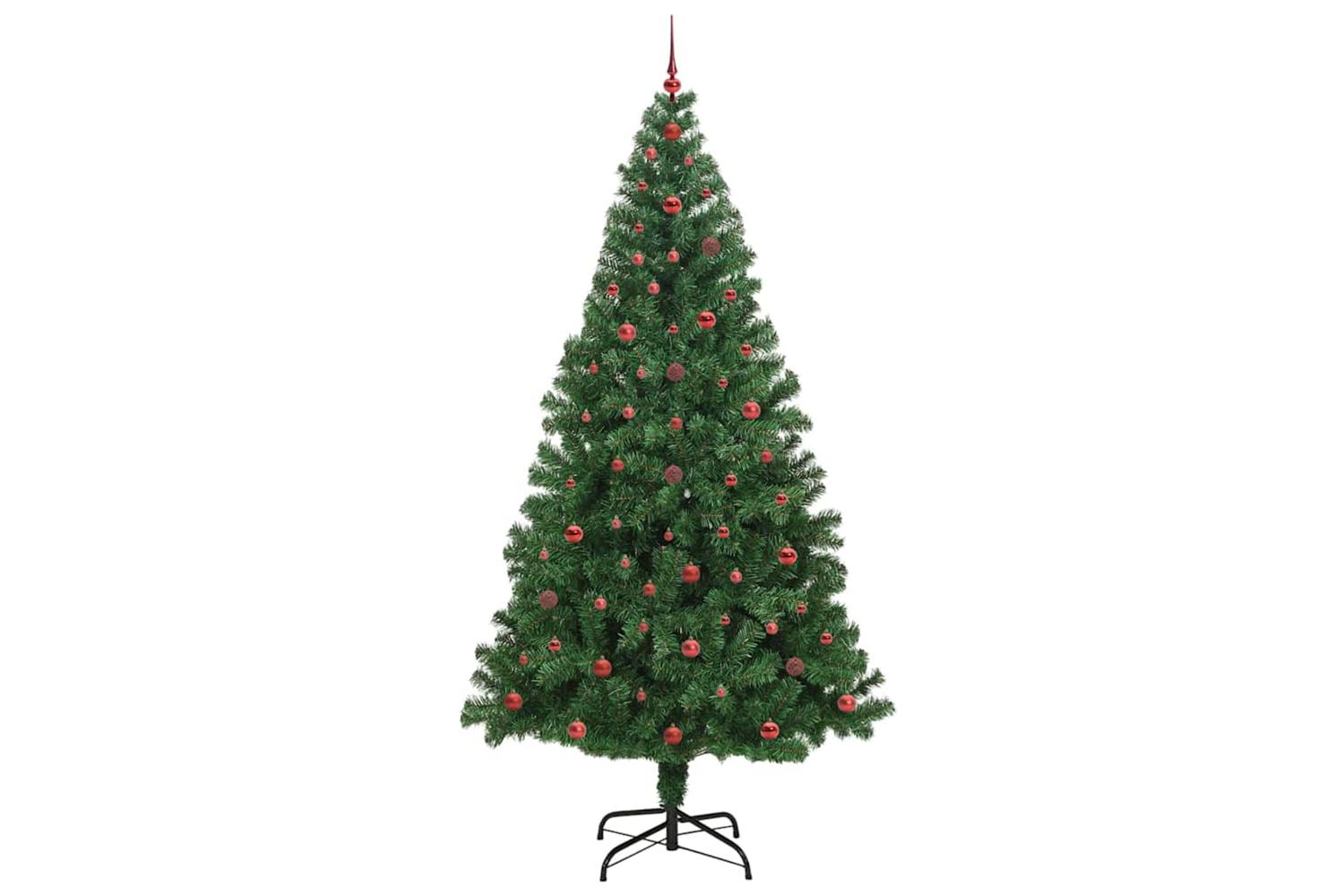 Vidaxl Artificial Christmas Tree With 300 Leds With Stand Green 240 Cm-4