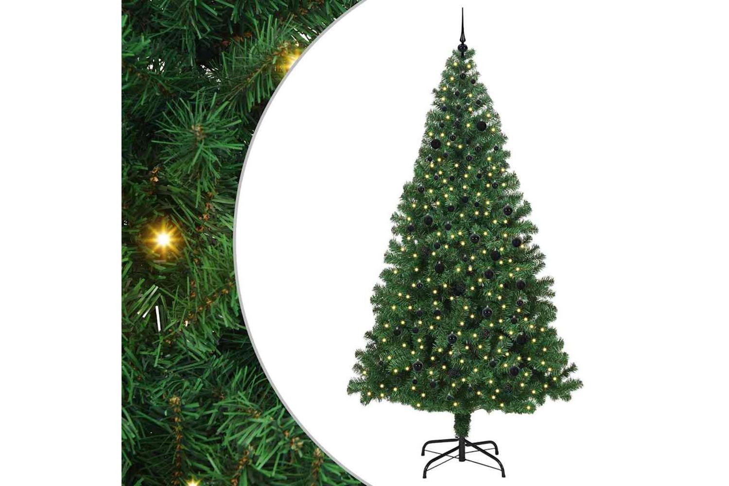 Vidaxl Artificial Christmas Tree With 300 Leds With Stand Green 240 Cm