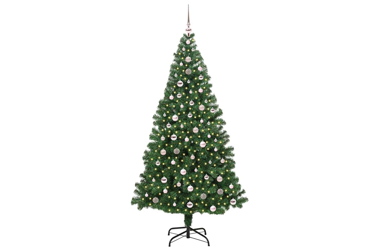 Vidaxl Artificial Christmas Tree With 300 Leds With Stand Green 240 Cm-3