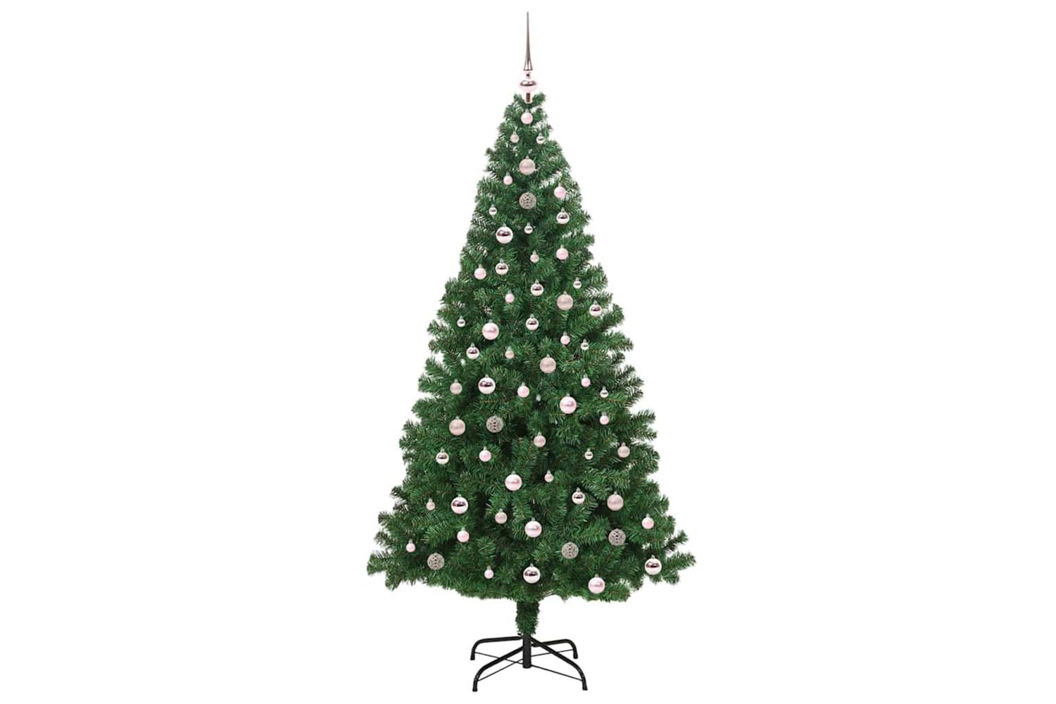 Vidaxl Artificial Christmas Tree With 300 Leds With Stand Green 240 Cm-4
