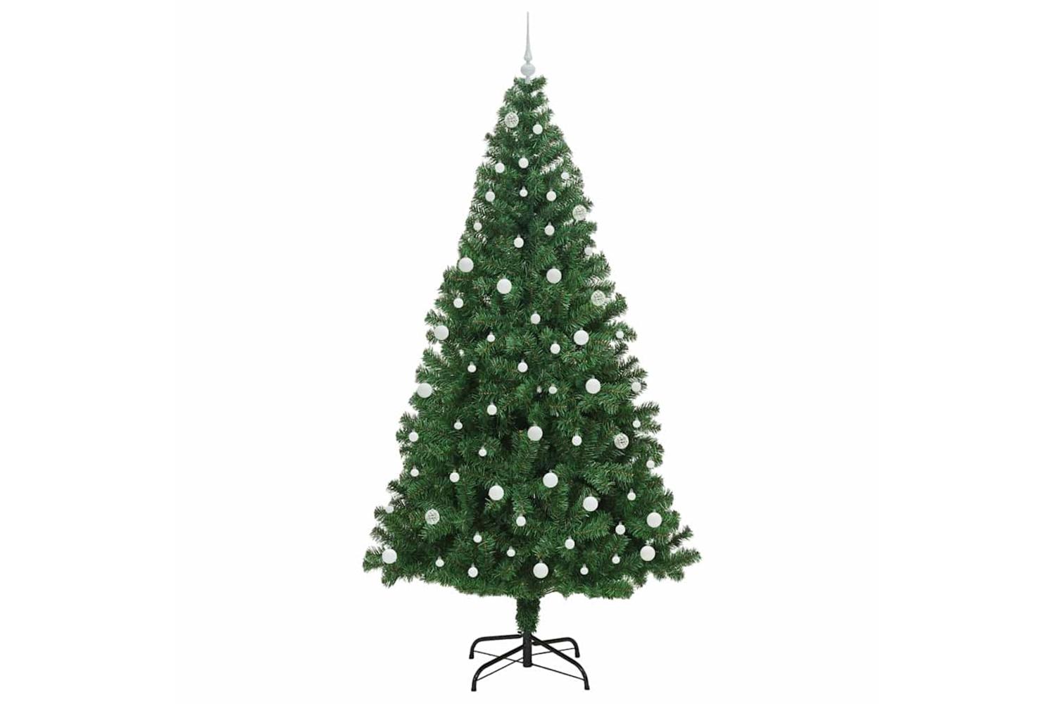 Vidaxl Artificial Christmas Tree With 300 Leds With Stand Green 240 Cm-4
