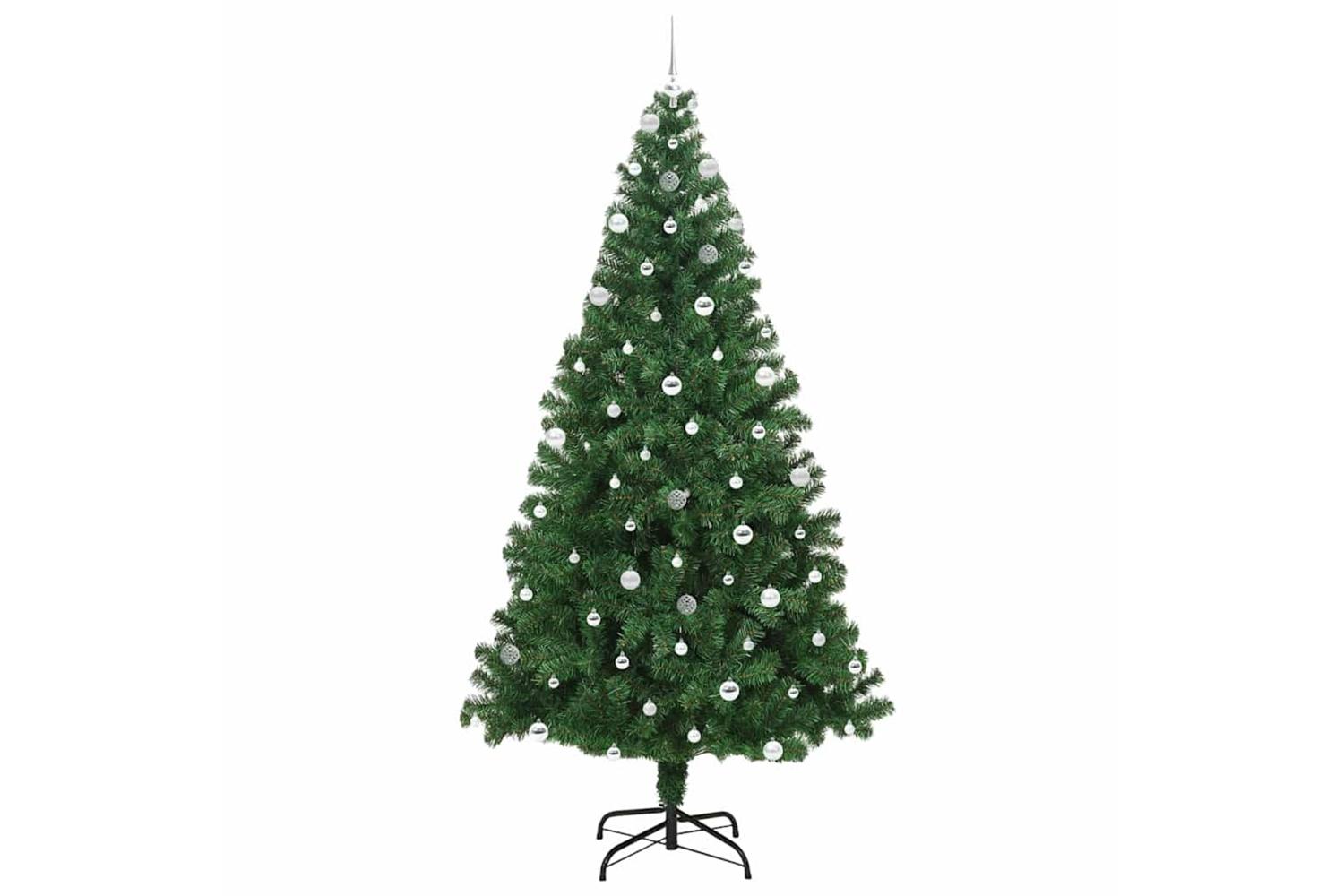 Vidaxl Artificial Christmas Tree With 300 Leds With Stand Green 240 Cm-4