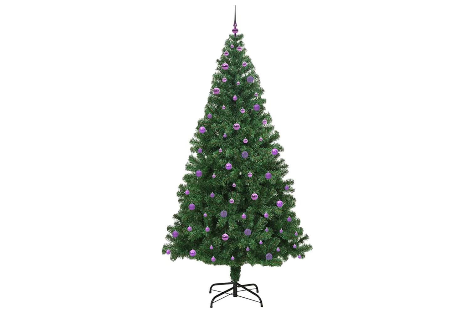 Vidaxl Artificial Christmas Tree With 300 Leds With Stand Green 240 Cm-4